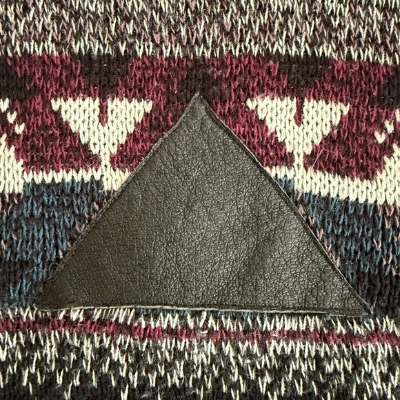 90s Campus Sweater Bold Blue, Black and Burgundy Crew Neck Vintage - Picture 7 of 10